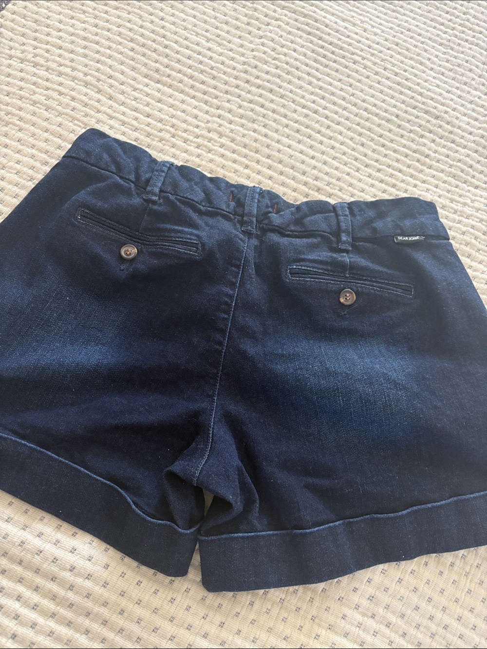 Dear John Navy Rolled-Hem Jean Shorts - Picture 5 of 5
